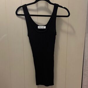 Prabal Gurung Black Ribbed Knit Tanktop